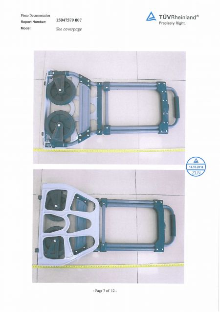 Handwagen GS-Mark Prüfbericht